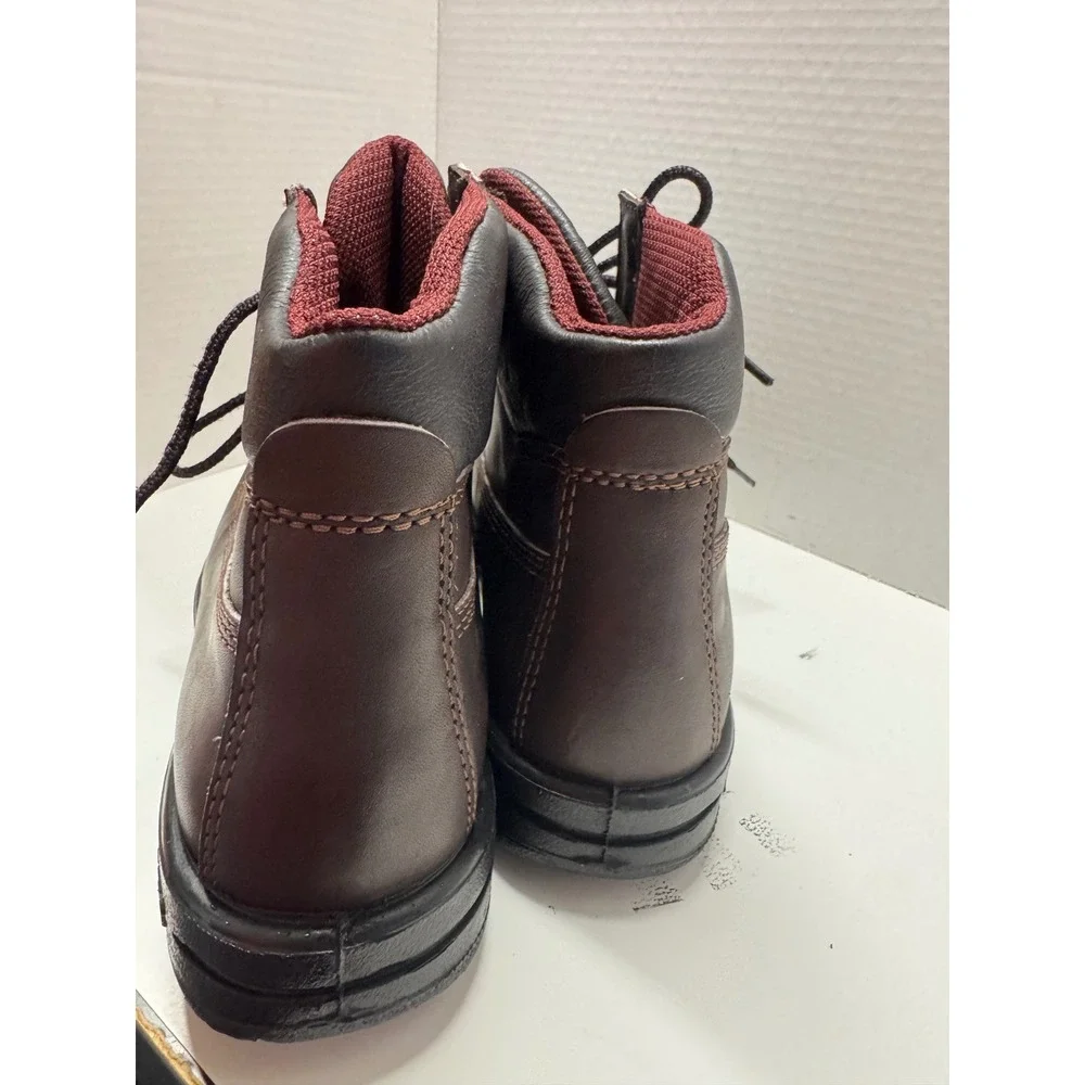 Vintage Blundstone Brown Leather Lace Up Work Boots Burgundy Mens 8 Needs Resole